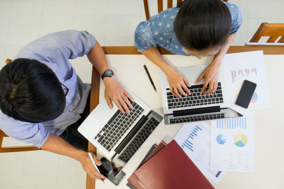 A team measuring AEO success with the help of data